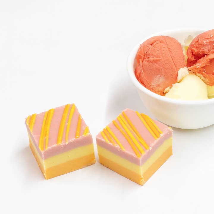 Rainbow Sherbet 1/2 lb. Fudge Bar for wholesale by Valley Fudge & Candy