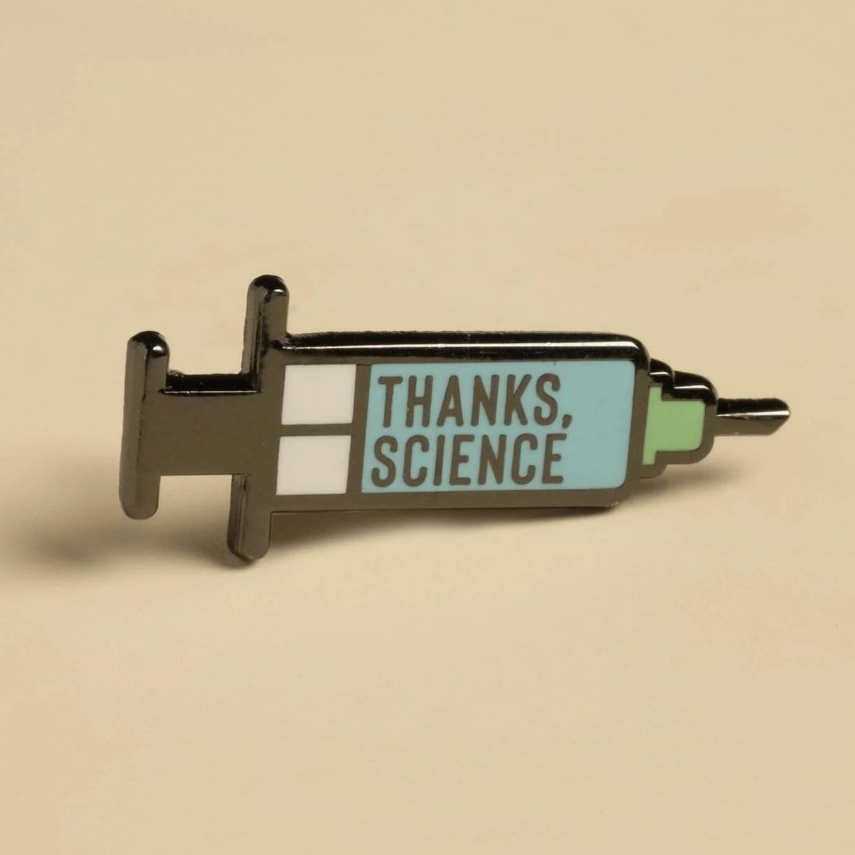 Dissent Pins - Wholesale Lapel Pin/Button - Thanks, Science - Vaccine Syringe Mini Pin1