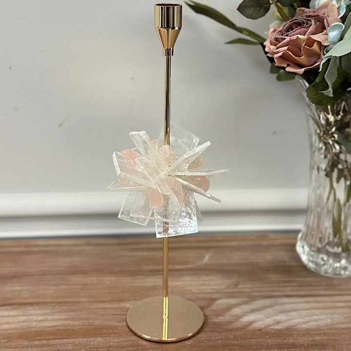 Vagabond Vintage - Wholesale Candle holder - Crystal Stone Luxury Candle Holder-1 set2