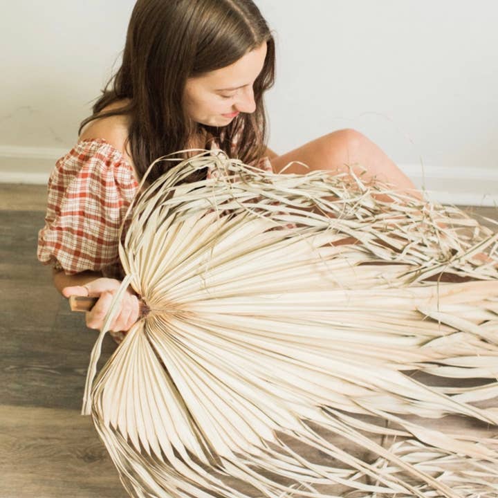 The Blooming Palm - Wholesale Retailer sample – Home decor - 3ft. JUMBO Sun-Dried Wild Untouched Palm Leaf Wispy Frond18