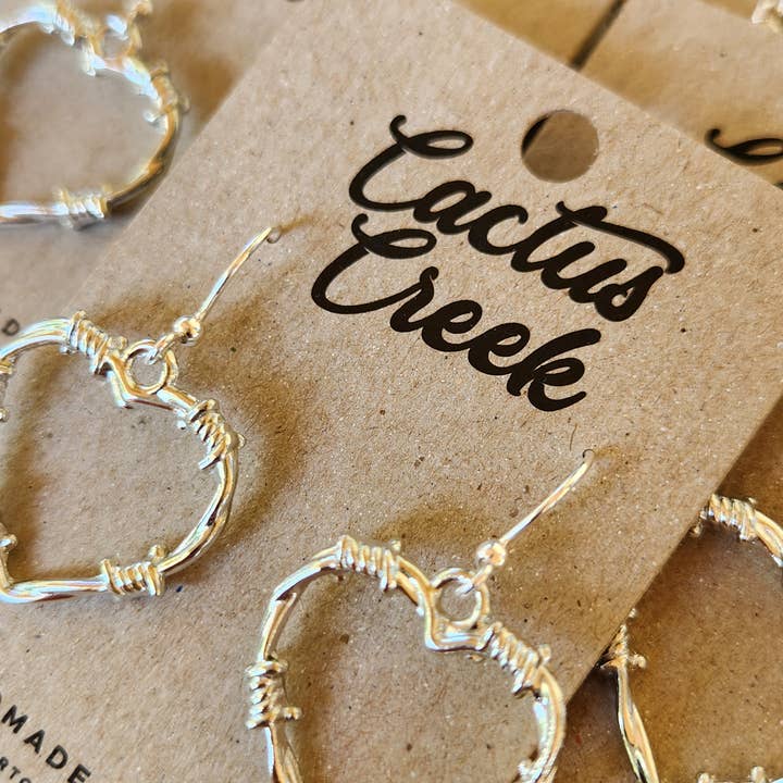 Cocklebur & Co. - Wholesale Dangle Earrings - Barbed Wire Heart Earrings6