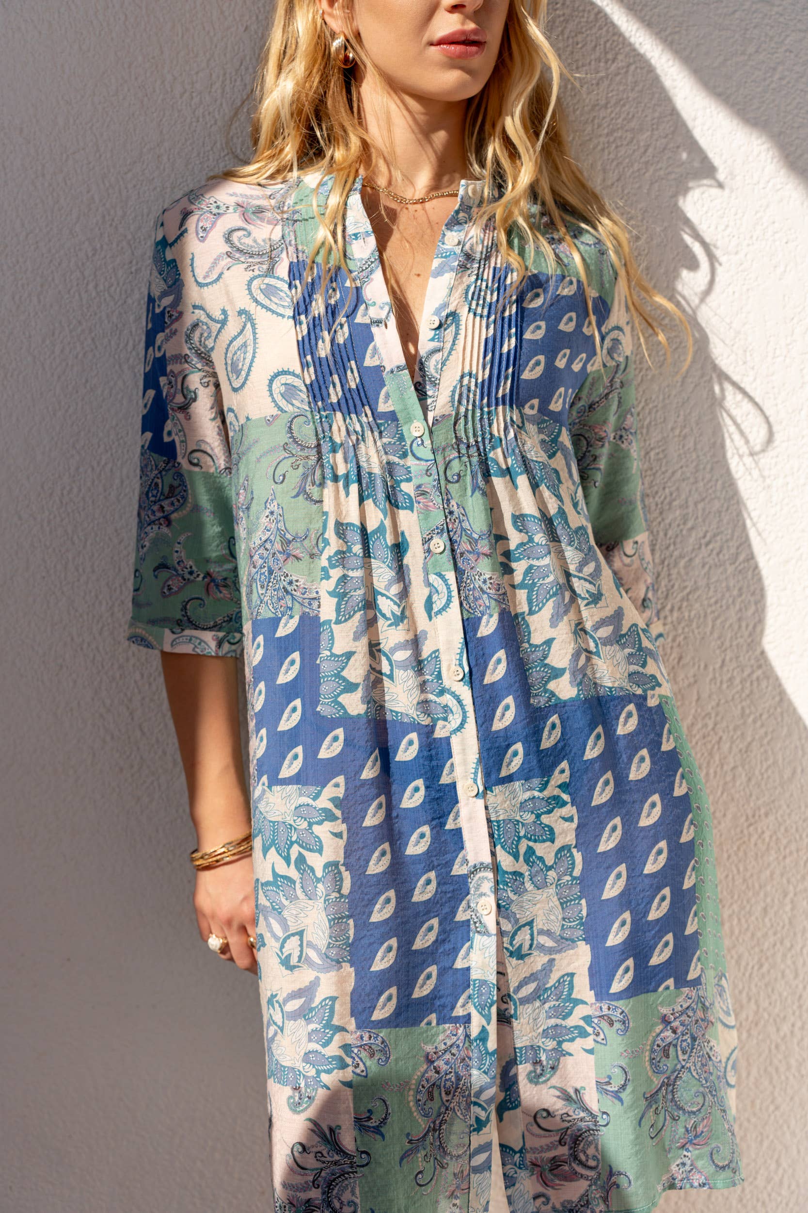 CHOKLATE PARIS - Wholesale Dress - Women's - Palma printed shirt dress in silk viscose - CK082165