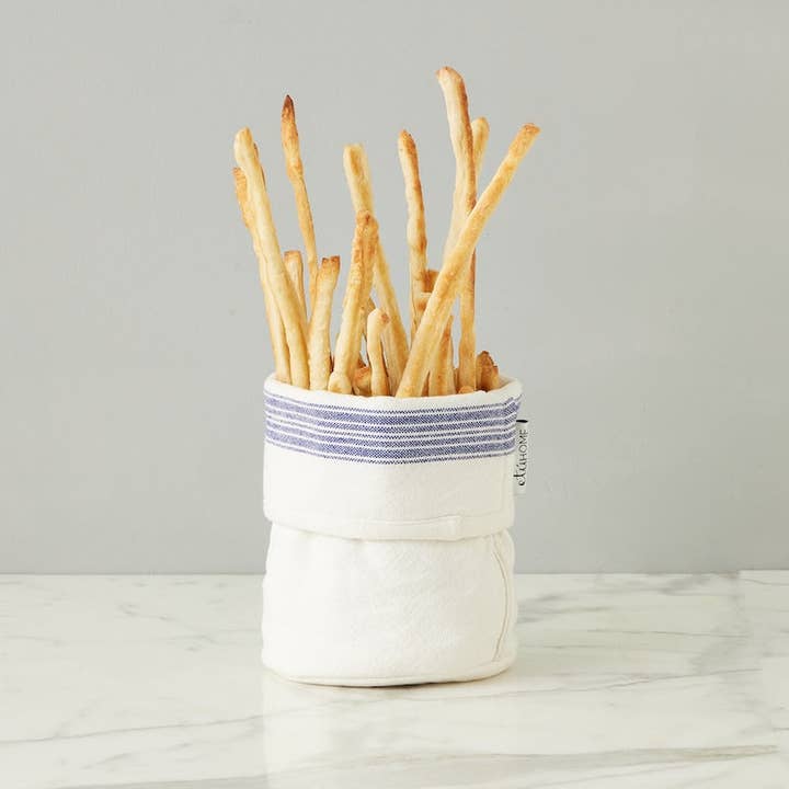 etúHOME - Wholesale Food Storage Wrap/Bag - Bistro Bag, Vintage Navy Blue Stripe, Set of 22