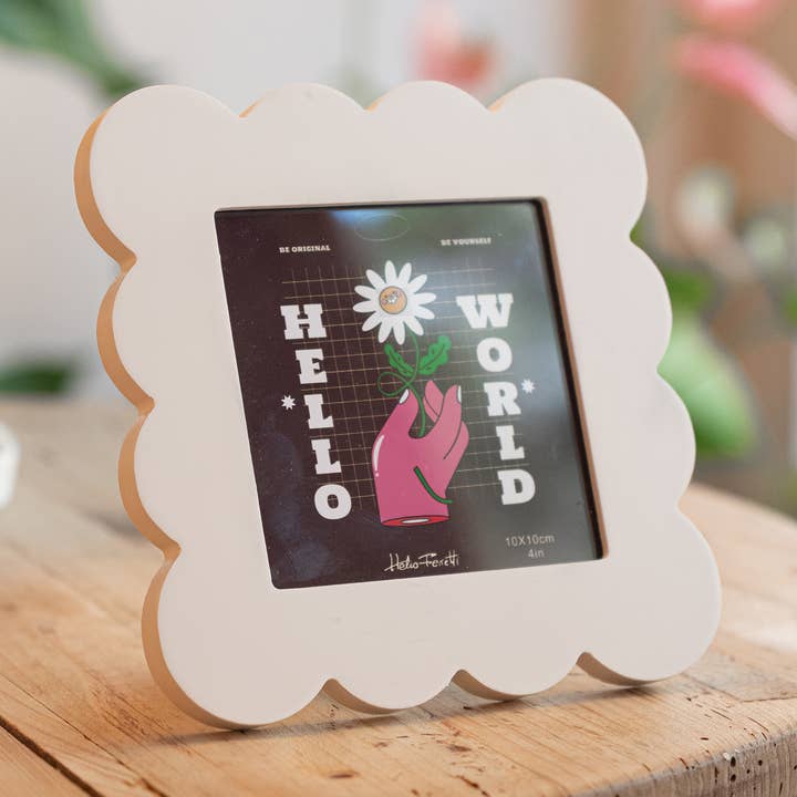 Helio Ferretti Co - Wholesale Picture Frame - BEIGE PETAL PHOTO FRAME (M) HF0