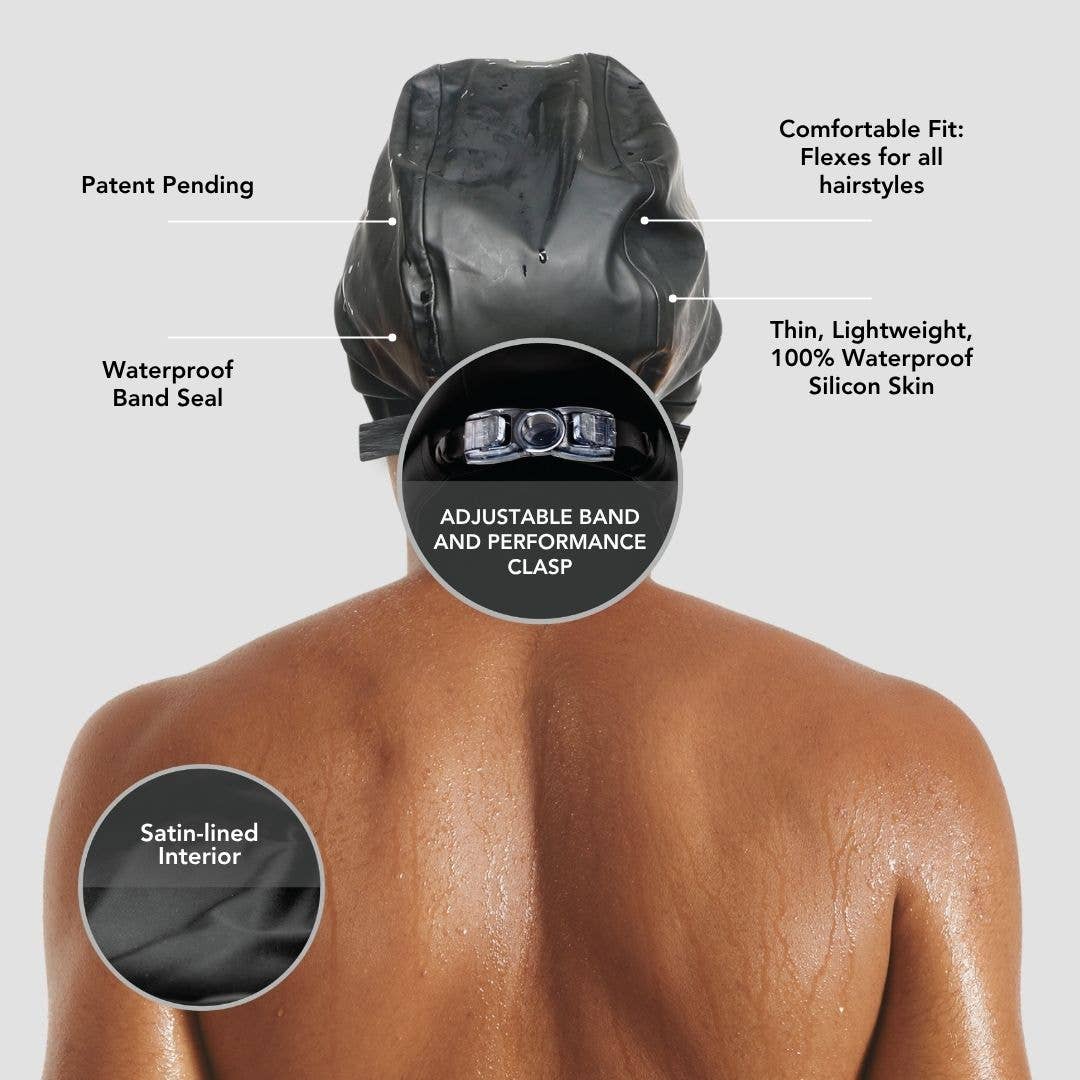 Hairbrella - Vendita all'ingrosso Cuffia da nuoto - Donna - Hairbrella cuffia da nuoto impermeabile regolabile con fodera in satin17