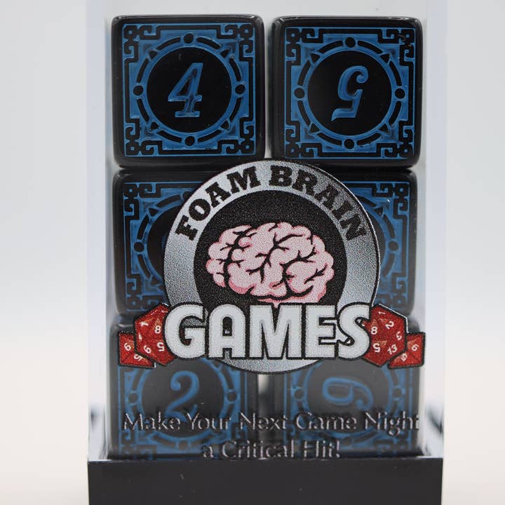 Foam Brain Games - Wholesale Dice - 12 piece D6s - Magic Burst Blue