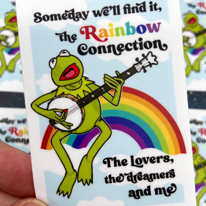 The Red Swan Shop - Wholesale Sticker - Vinyl Decal - Kermit the Frog - The Rainbow Connection1