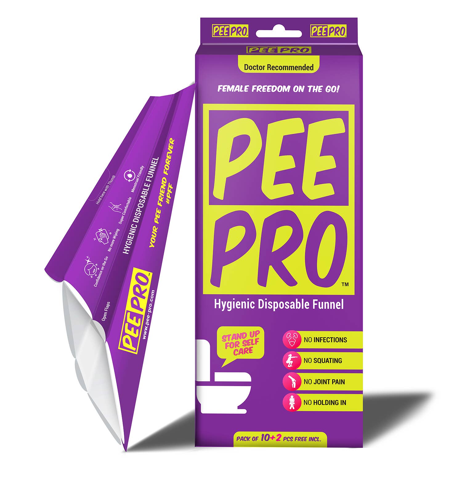 Peacock Pharma - Wholesale Hoes voor wc-bril - Pee Pro hygiënische wegwerp pee trechter - doos met 12 tellen0