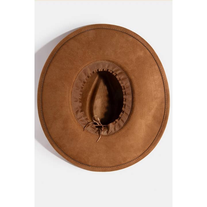 Collections by Fame Accessories - Wholesale Fedora - Women's - Braided Strap Faux Suede Fedora Hat