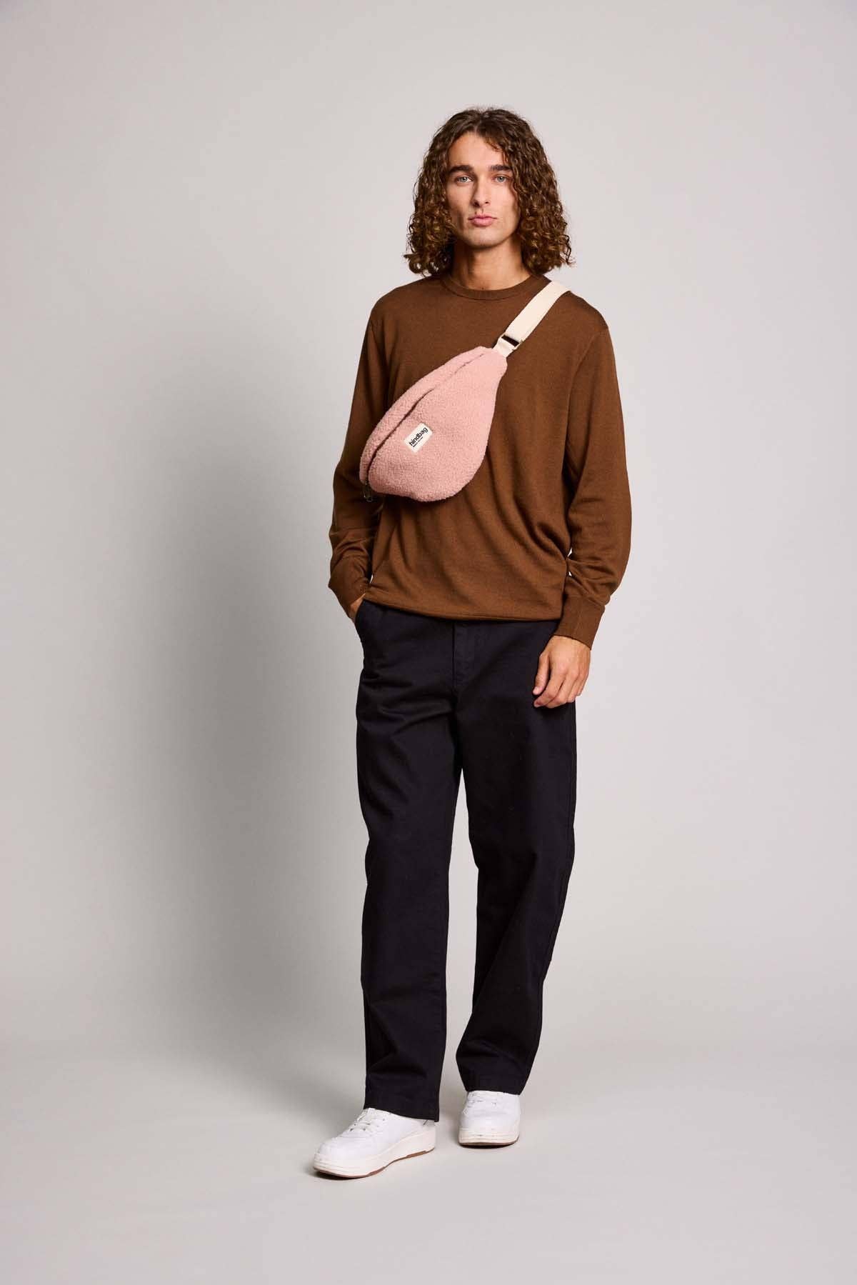 Hindbag - Wholesale Belt Bag - Women's - Olivia Teddy Powder Pink Fanny Pack2