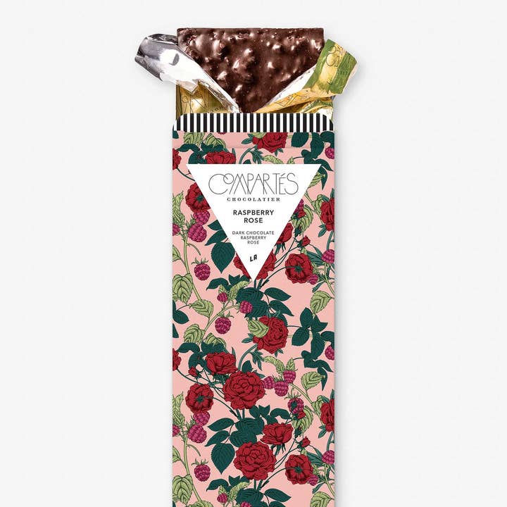 Compartes Chocolate - Wholesale Chocolate Bar - Raspberry Rose Gourmet Dark Chocolate Bar1