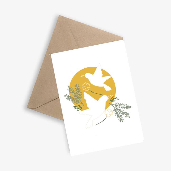 Messengers of Peace - Sympathy and Mourning Card for wholesale by LE PAPIER GRAPHIQUE