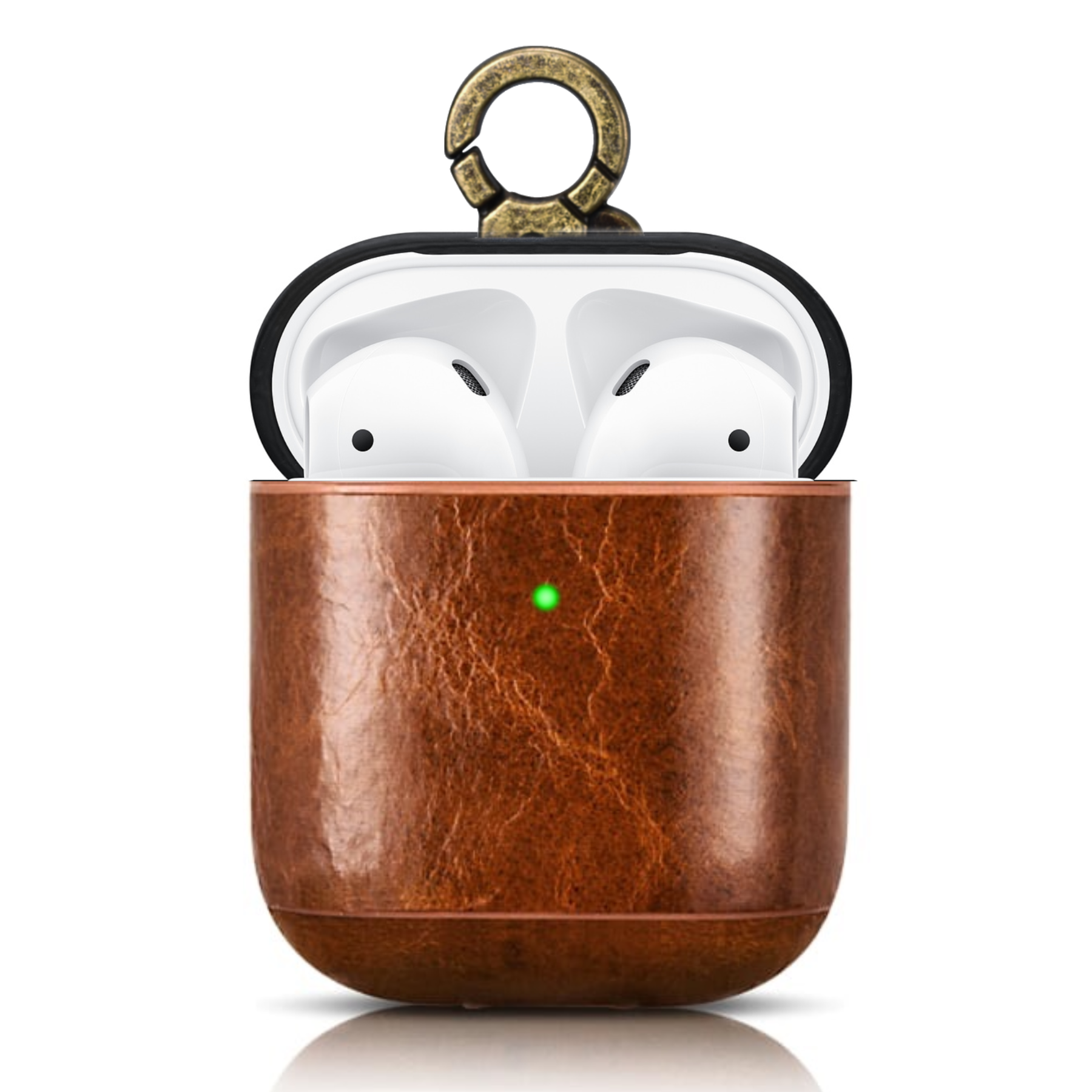 CairPods - Wholesale Earphone/Headphone Case - Unisex - Luxury Premium Leather Apple AirPods 2 Case Light Brown1