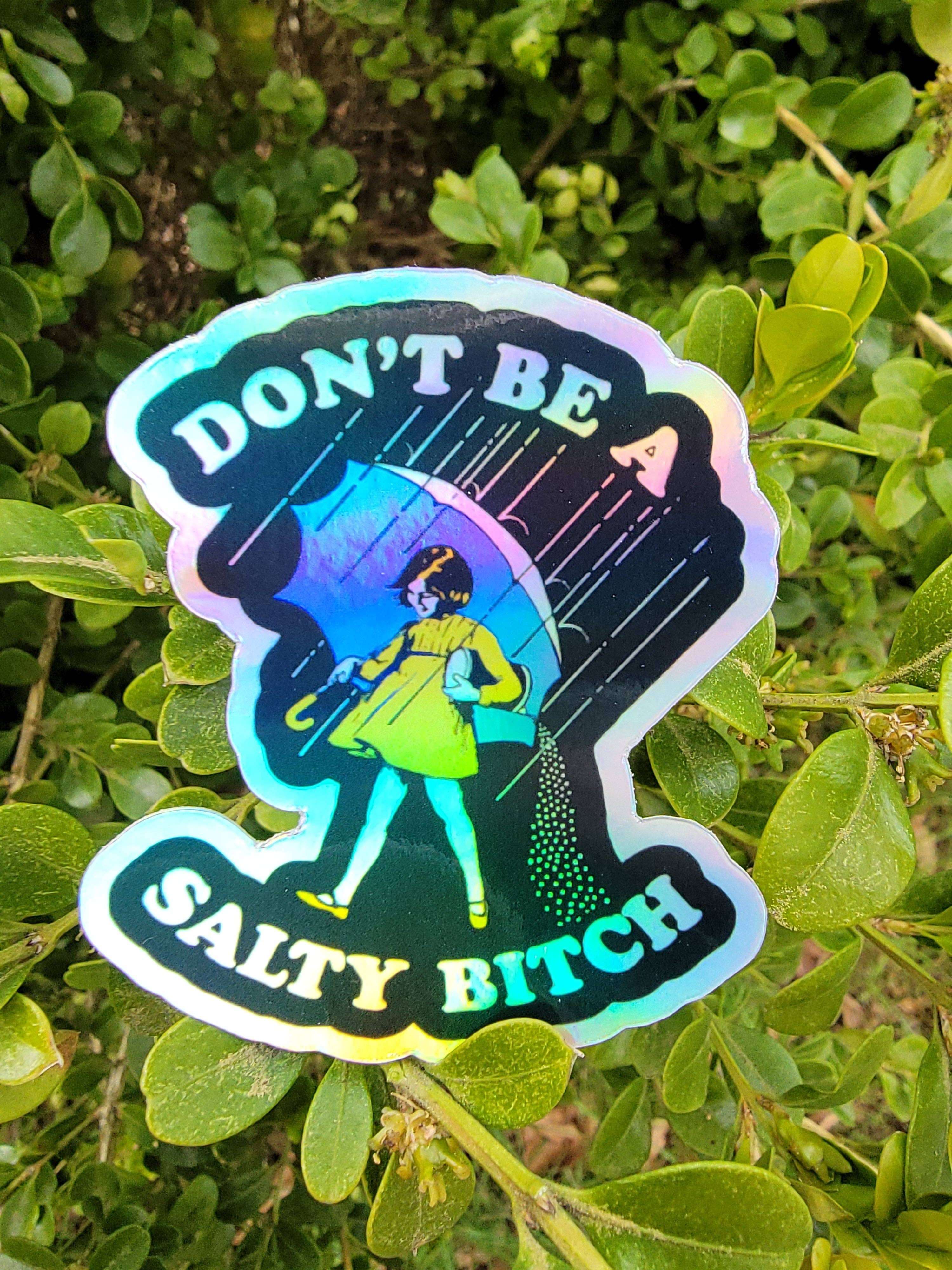 Ace the Pitmatian Co - Wholesale Sticker - Holographic Don’t Be Salty Bitch Funny Sticker1
