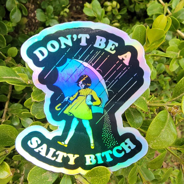 Ace the Pitmatian Co - Wholesale Sticker - Holographic Don’t Be Salty Bitch Funny Sticker1