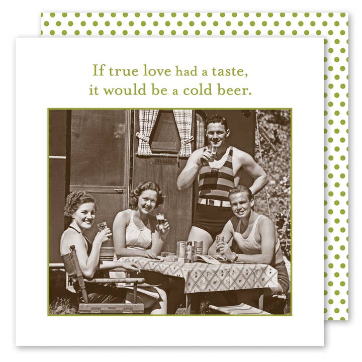 Cold Beer Beverage Napkin for wholesale by Shannon Martin Design