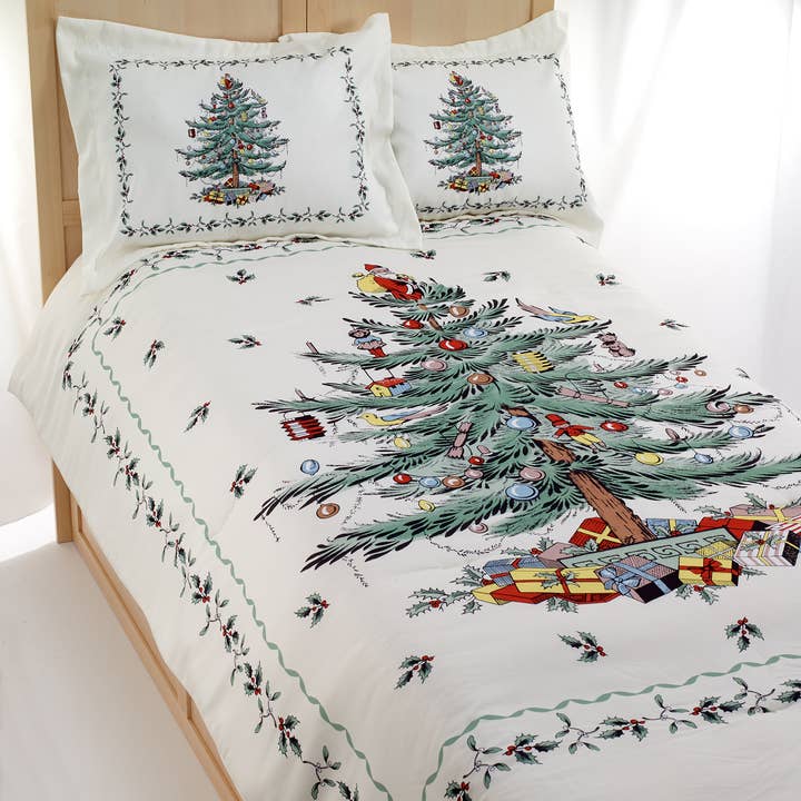 Ensemble de douillette Sapin de Noël Spode pour la vente par Avanti Linens