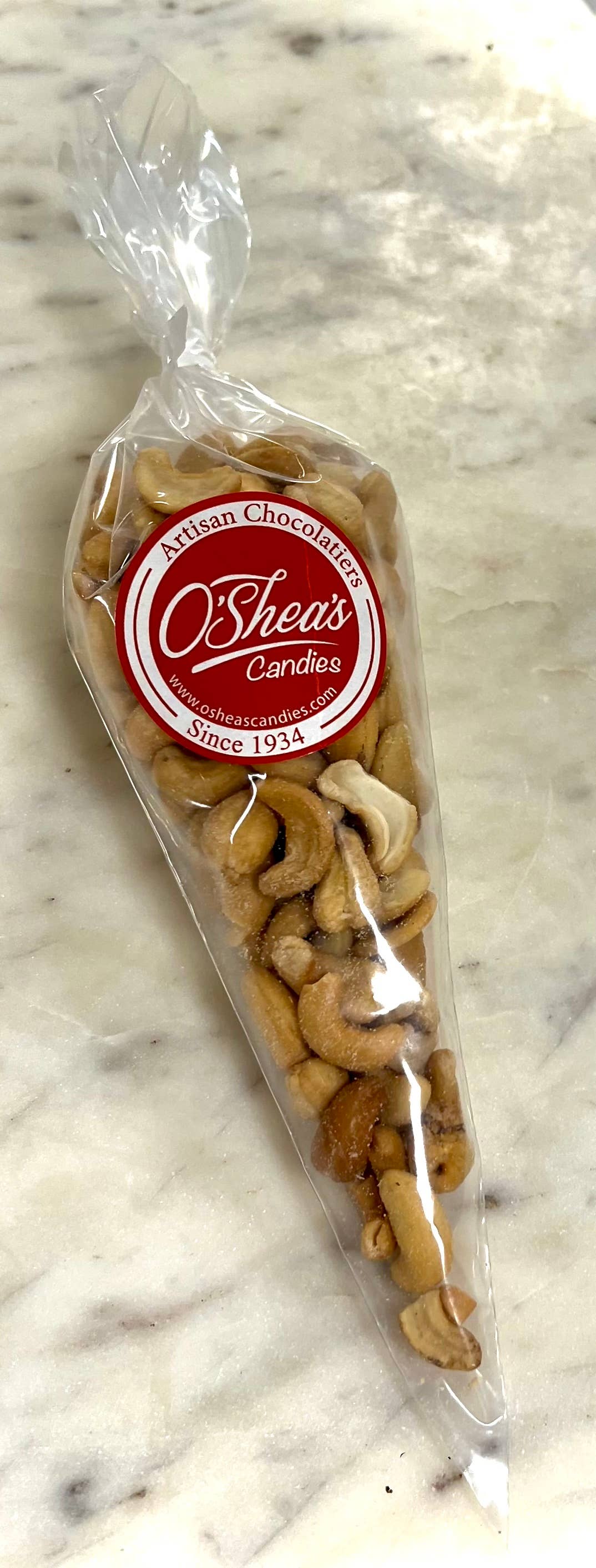O'Shea's Candies Sweet Shop - Wholesale Nuts - Fresh Roasted Salted Cashews 🥐 1/3rd Pound Flair Top3