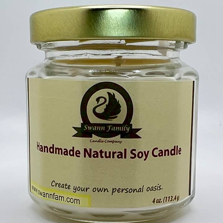 Vela clásica en tarro para aromaterapia, 4 onzas, con hojas para venta al por mayor de Swann Family Candle Company
