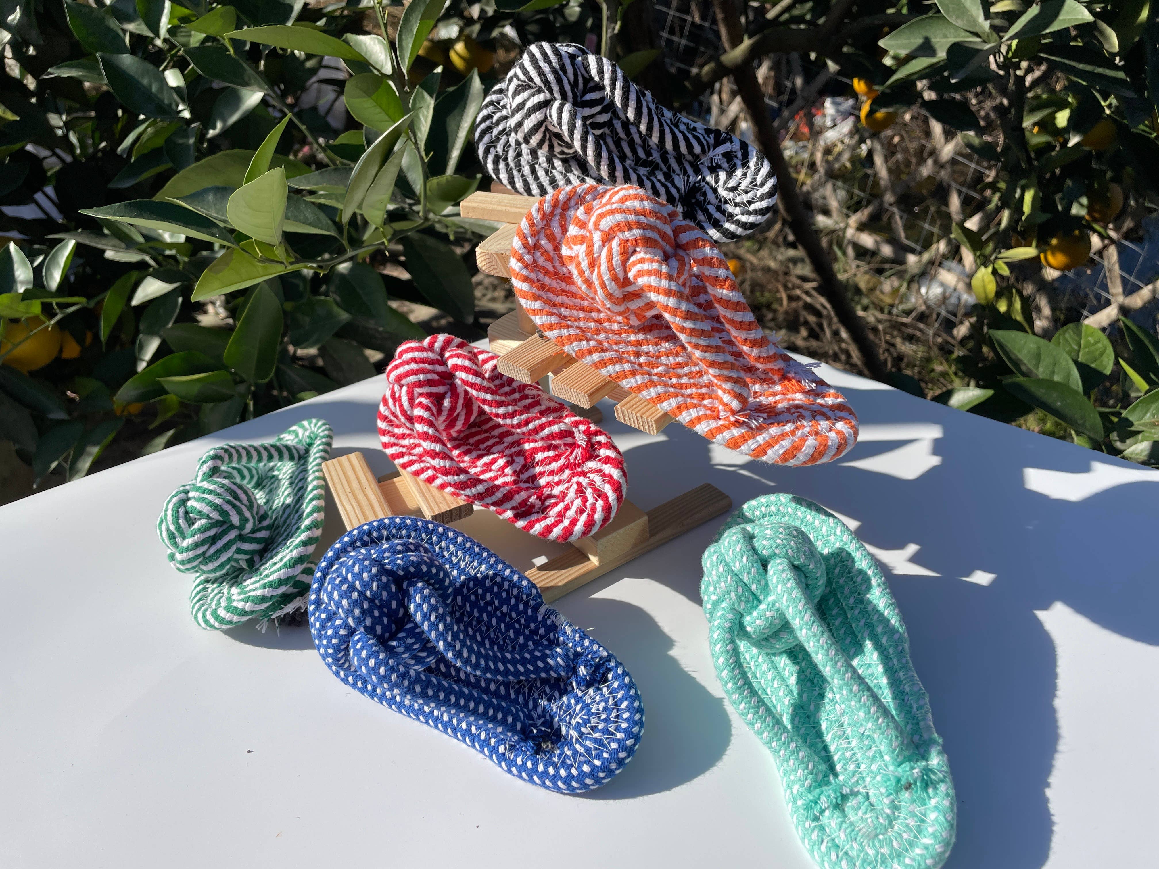 Monli Handcrafted Pet Toys - Vendita all'ingrosso Giocattolo di corda - Cani - Giocattolo per cani a forma di pantofole fatte a mano, giocattoli divertenti per cani11