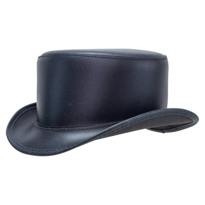 American Hat Makers - Wholesale Fedora - Uniseks - Echt Leren Hoge Hoed Zonder Band - Stijl Bromley