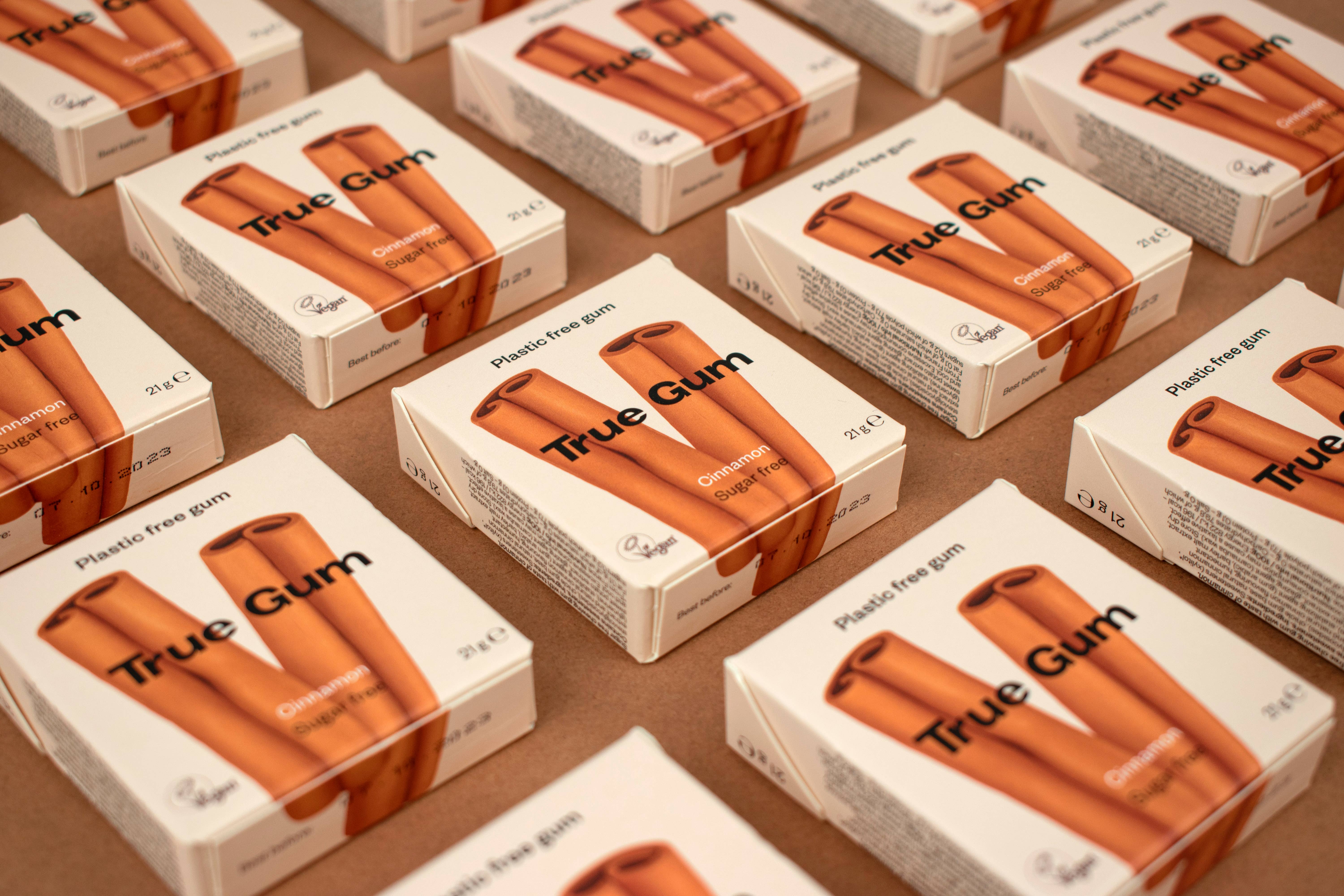 Gourmandise - Vente Chewing-gums - Chewing-gum sans plastique saveur cannelle TRUE GUM4