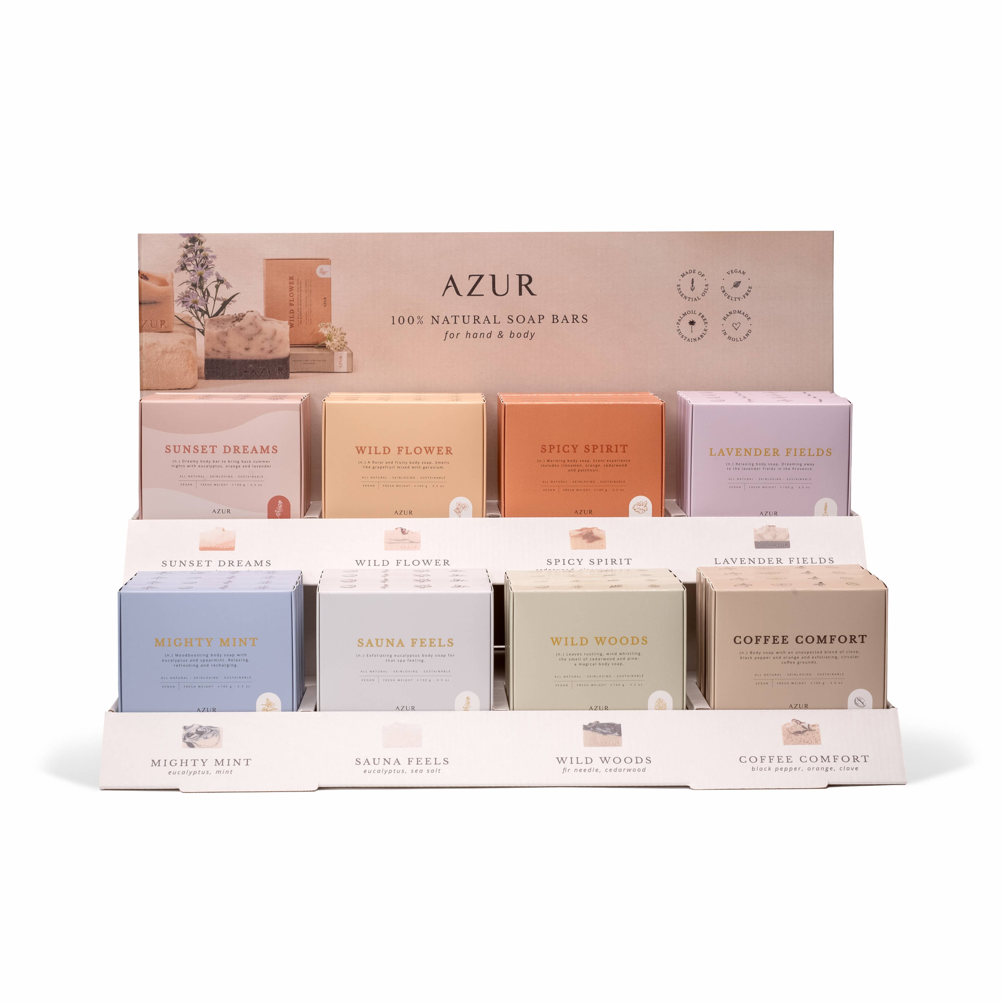 Azur Natural Bodycare BV - Vente Pains de savon - Afficher le savon régulier