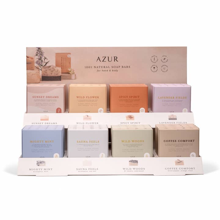 Azur Natural Bodycare BV - Vente Pains de savon - Afficher le savon régulier0