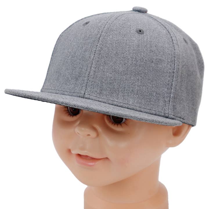 Cap Zone - Wholesale Baseball Cap - Kids - Kids Solid Twill Snap Back Flat Bill Cap14