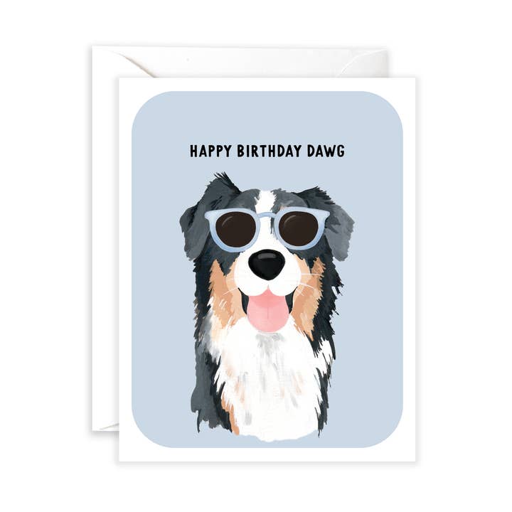 Happy Birthday Dawg Greeting Card for wholesale by Isabella MG