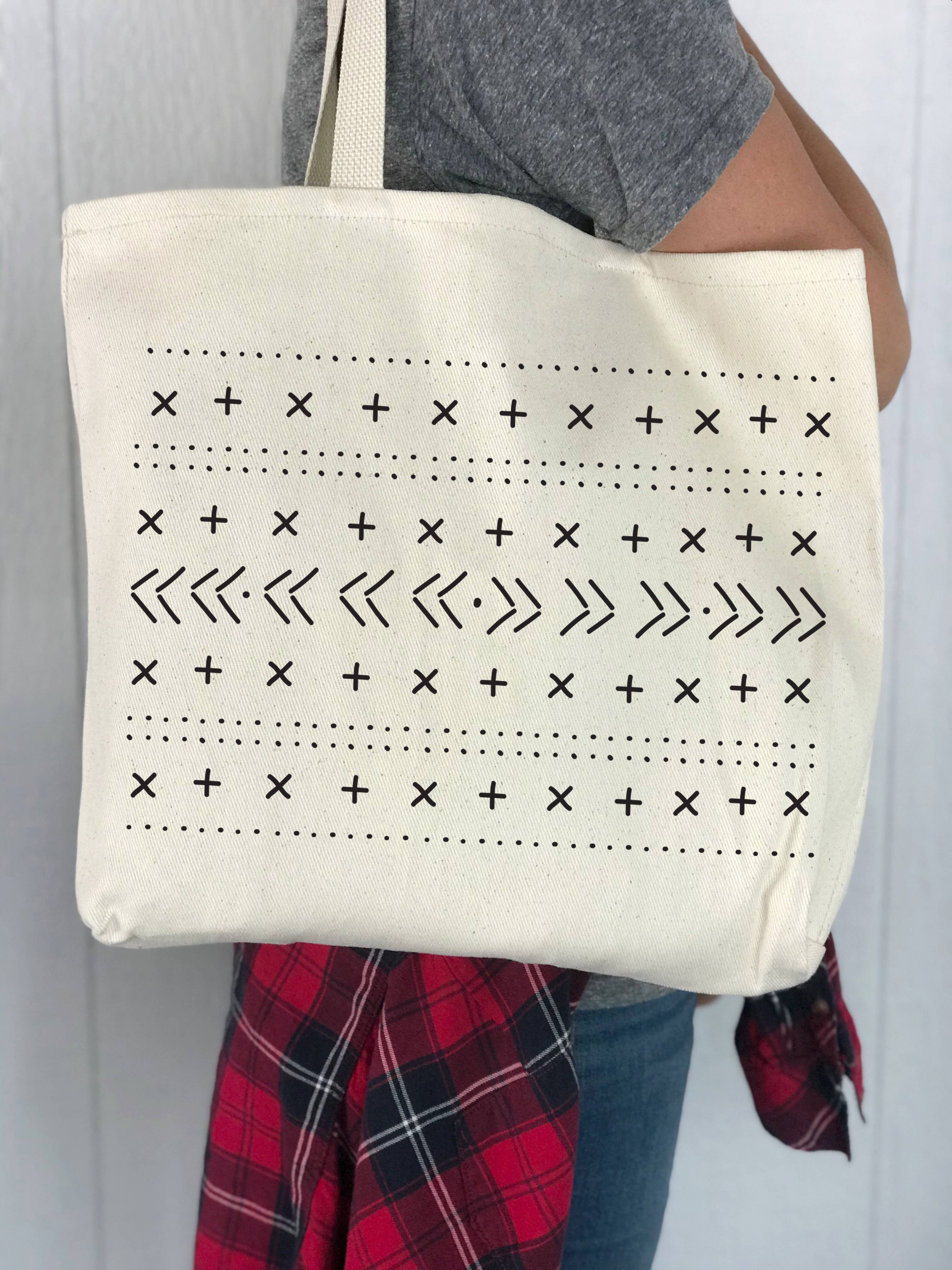 Perfect Day Print Co - Wholesale Tote Bag - Women's - Mudcloth Canvas Tote Bag1