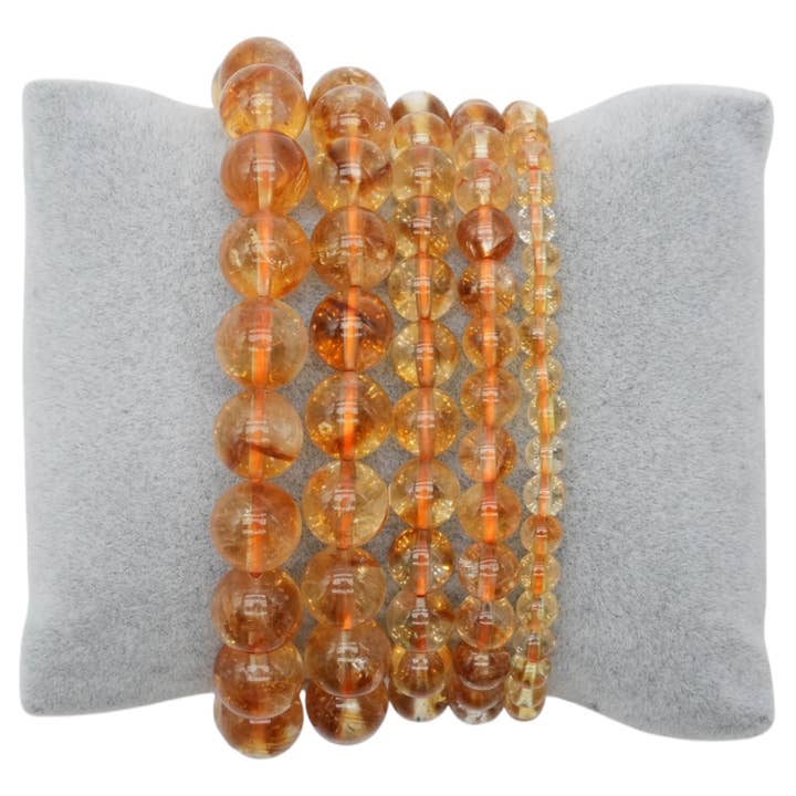 Foliesbijoux – Pulseira de missangas por atacado – pulseira Citrino AA aquecido