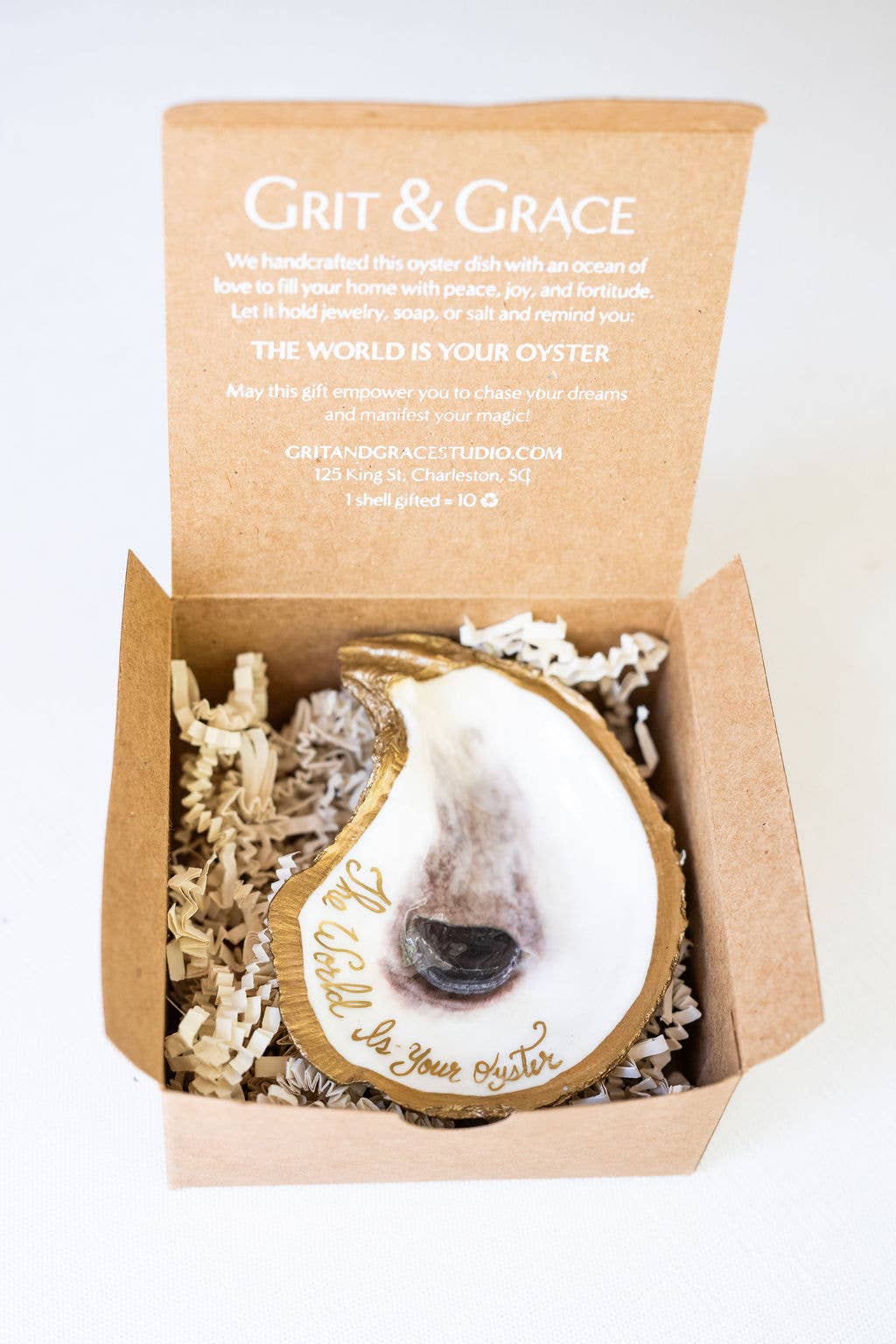 Grit and Grace Studio - Vendita all'ingrosso Portagioie - Piatti porta gioielli personalizzabili a forma di conchiglia d’ostrica5