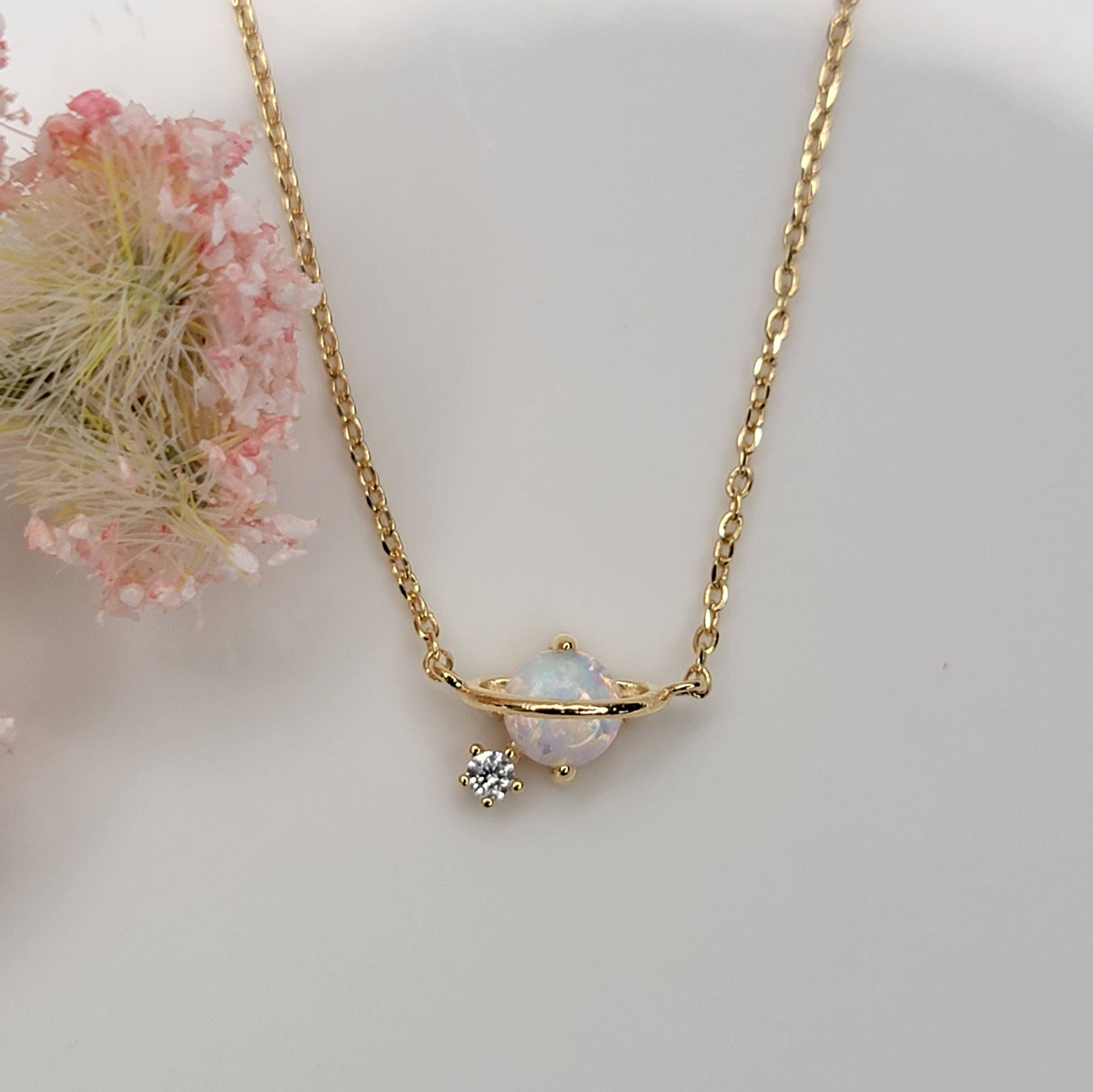 BETTYOH INC – wholesale Pendant/charm necklace – OPAL PLANET NECKLACE.2