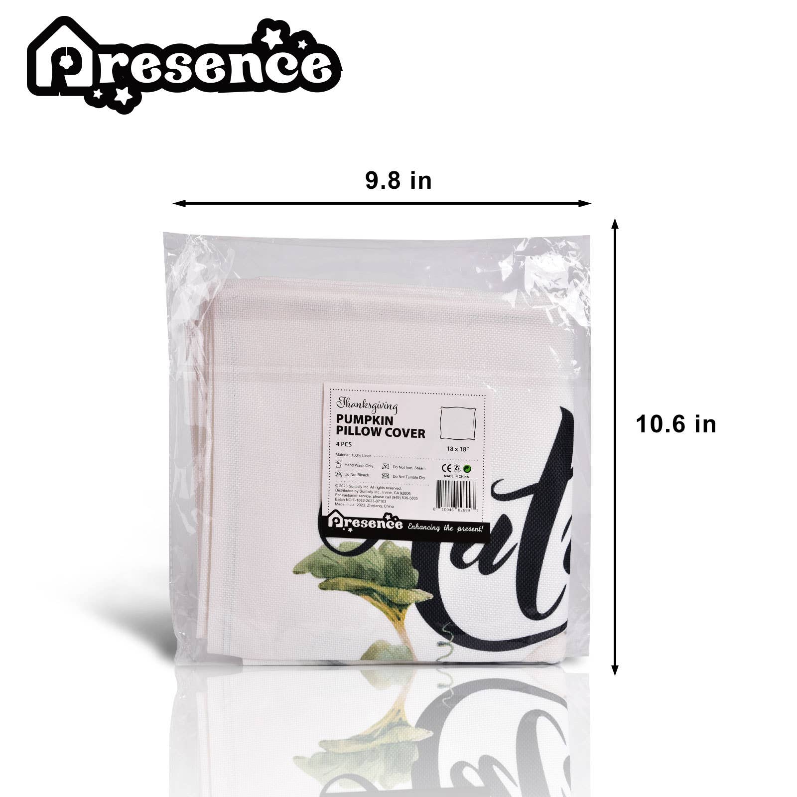 Fun Little Toys - Wholesale Throw Pillow Cover - 4PCS Fall Thanksgiving Pumpkin Pillow Cover4