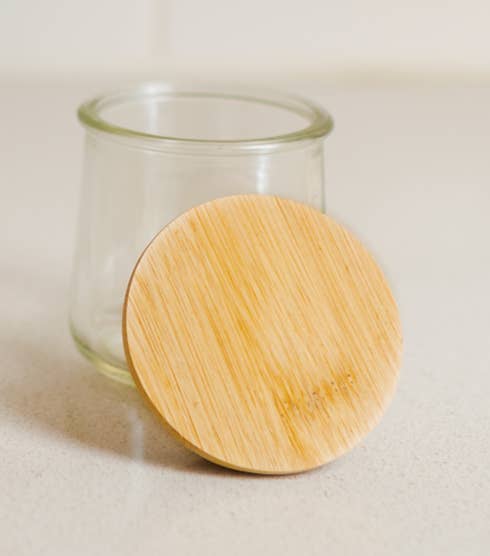 Bamboo Switch - Wholesale Food Storage Container - Oui Yogurt Jar Bamboo Lid | Gift Bestseller