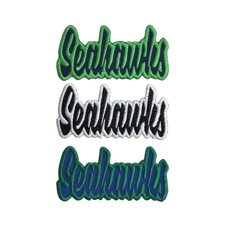CUSTOM: Seahawks, Mascots, Names, Embroidered Iron on Patch for wholesale by Wholesale Applique