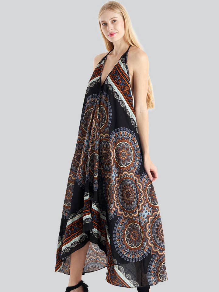 Halter Maxi Dress (TH-1469) for wholesale by Kathmandu Imports