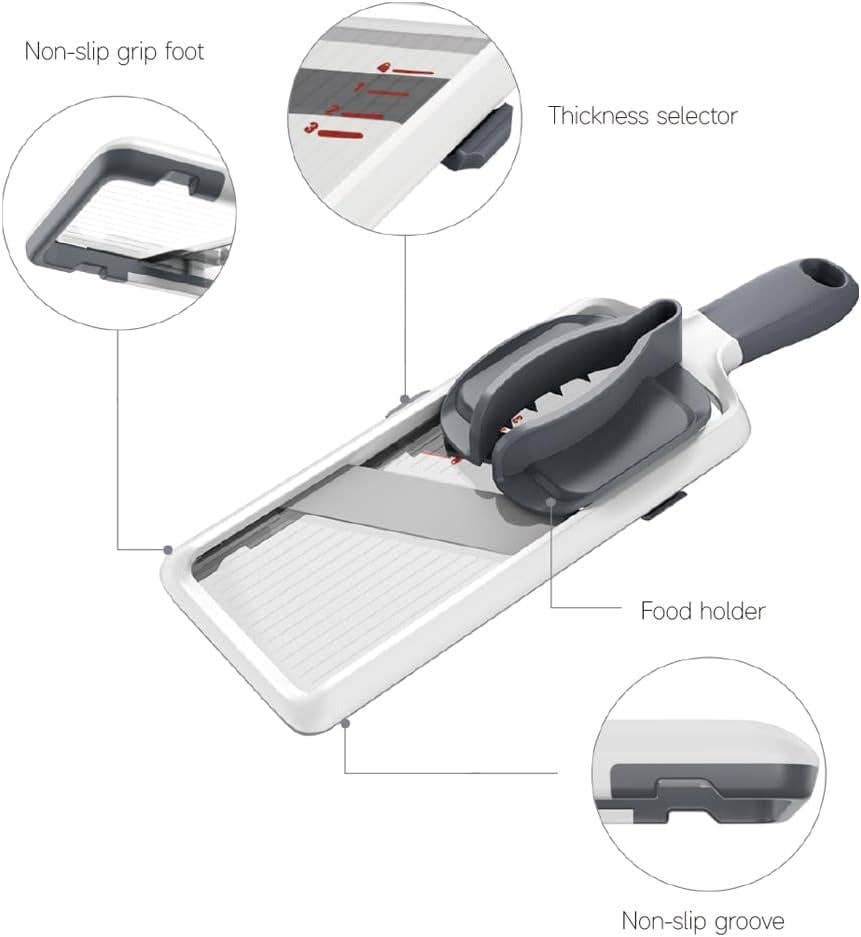 VIGOR - Wholesale Kitchen Tool/Gadget - Multi Handheld Mandoline Slicer Adjustable Stainless Steel B4