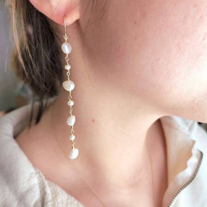 Hope - Orecchini lunghi con per per la vendita all'ingrosso da parte di Hope Noel Jewelry