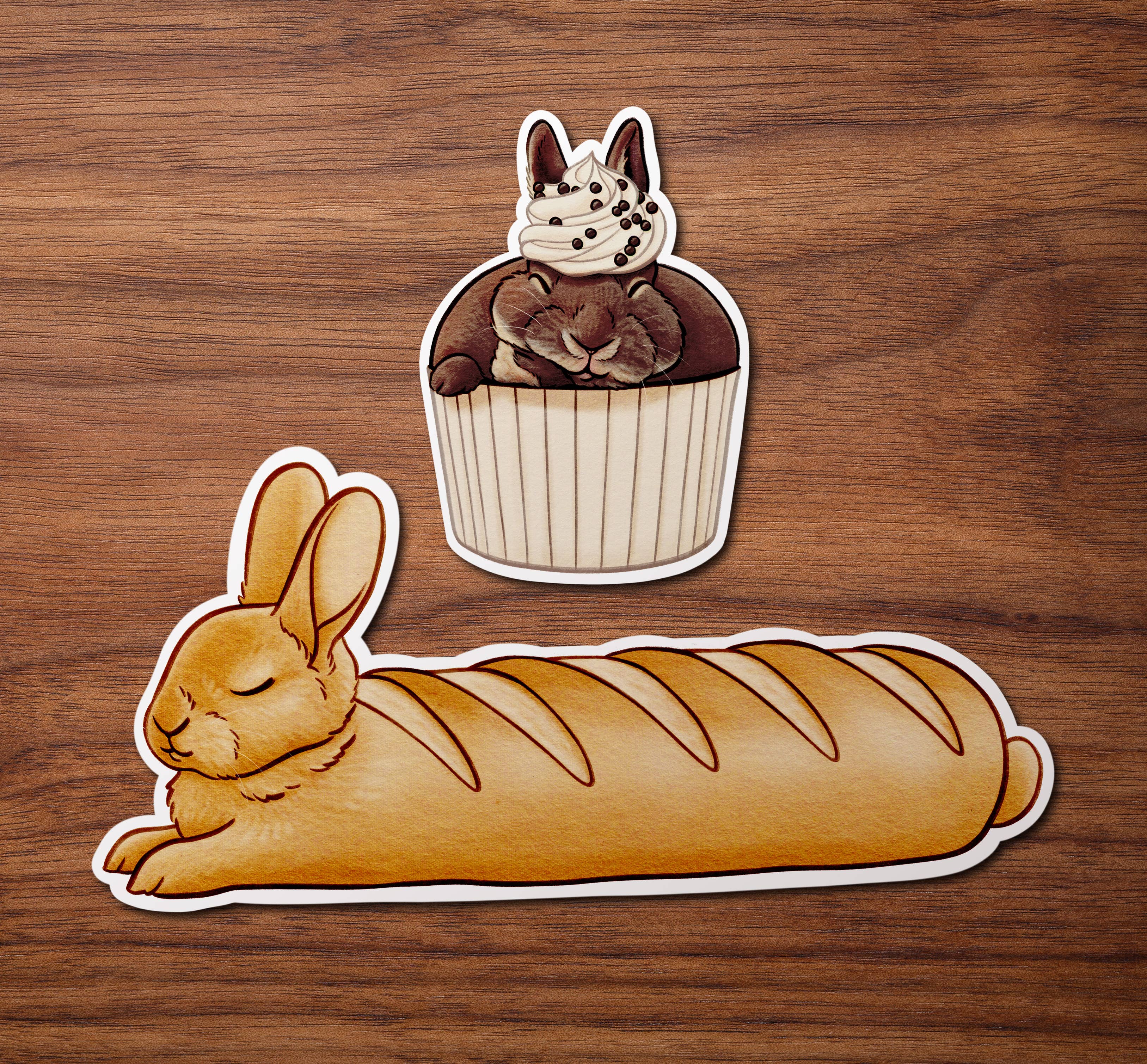 Firlefanz Design - Wholesale Sticker - Sticker "Baguette & Cupcake"0