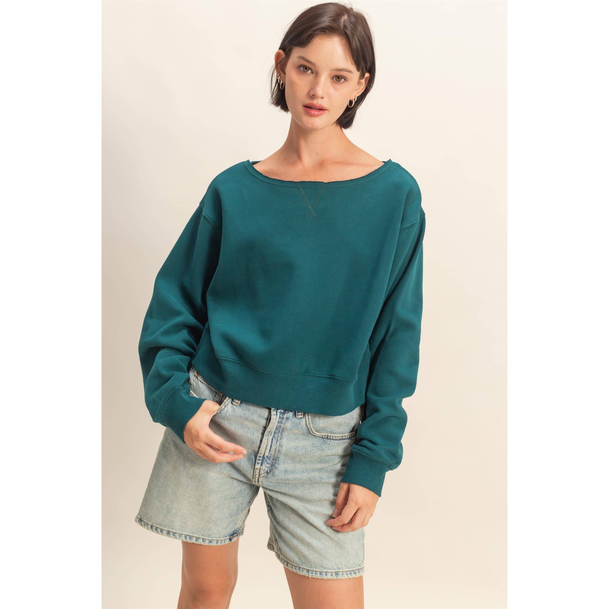 HYFVE - Vente Sweat-shirt – femme - Sweat-shirt à manches longues et col bateau1