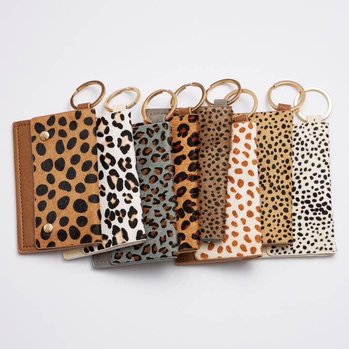 Chic Animal Print Card Holder Keychains for wholesale by Frem