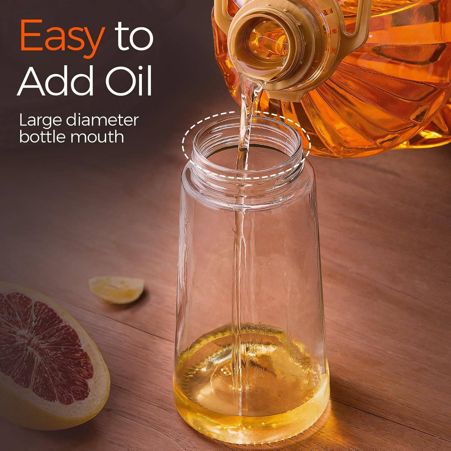 Otterware - Wholesale Oil/Vinegar Dispenser - 2-in-1 Oil Sprayer & Oil Dispenser – 16oz Glass, Oil Bottle11