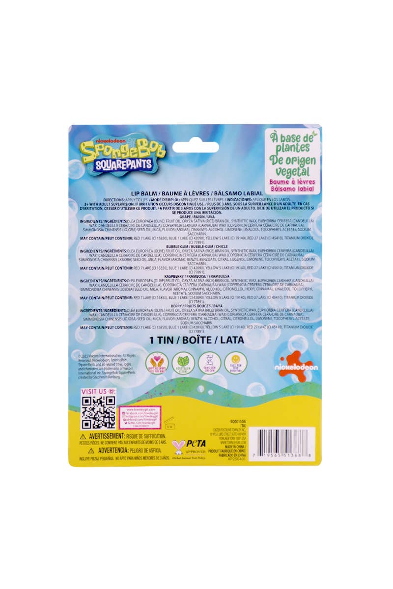 PINEAPPLE Beauty - Wholesale Lippenbalsem set - UPD SQ0013GG SpongeBob SquarePants Lippenbalsem in Blik -121