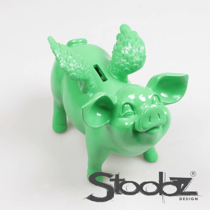 Imhof & Stevens BV – Mealheiro por atacado – Cofrinho STOOBZ com asas 14 x 25 x 15 cm | Cofre14