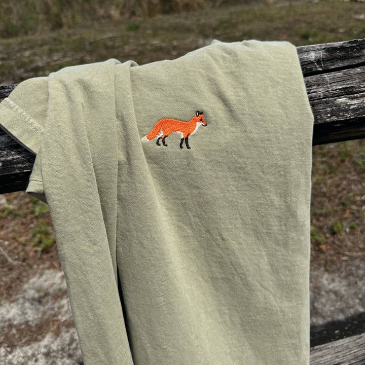Fox Embroidered T-Shirt for wholesale by EnjoyMyDesign