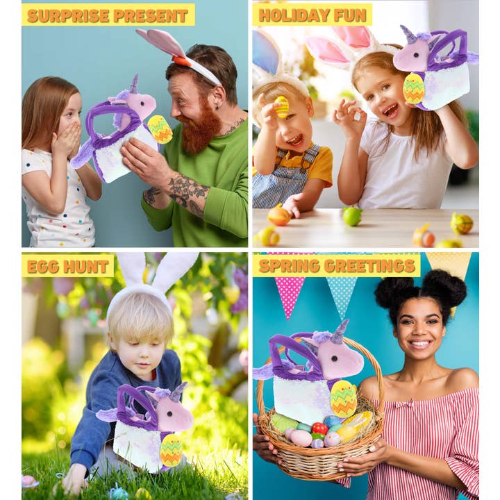 Cota Global - Wholesale Stuffed/Plush Toy - Kids & Baby - Plush Easter Egg Purse Pet Carrier Sequin Unicorn3