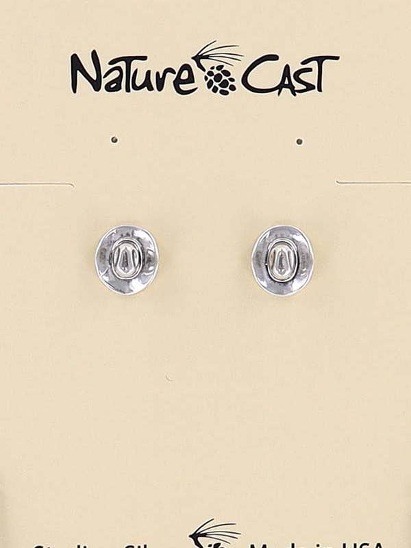 13022 Earring Post Cowboy Hat Sterling Silver for wholesale by Nature Cast