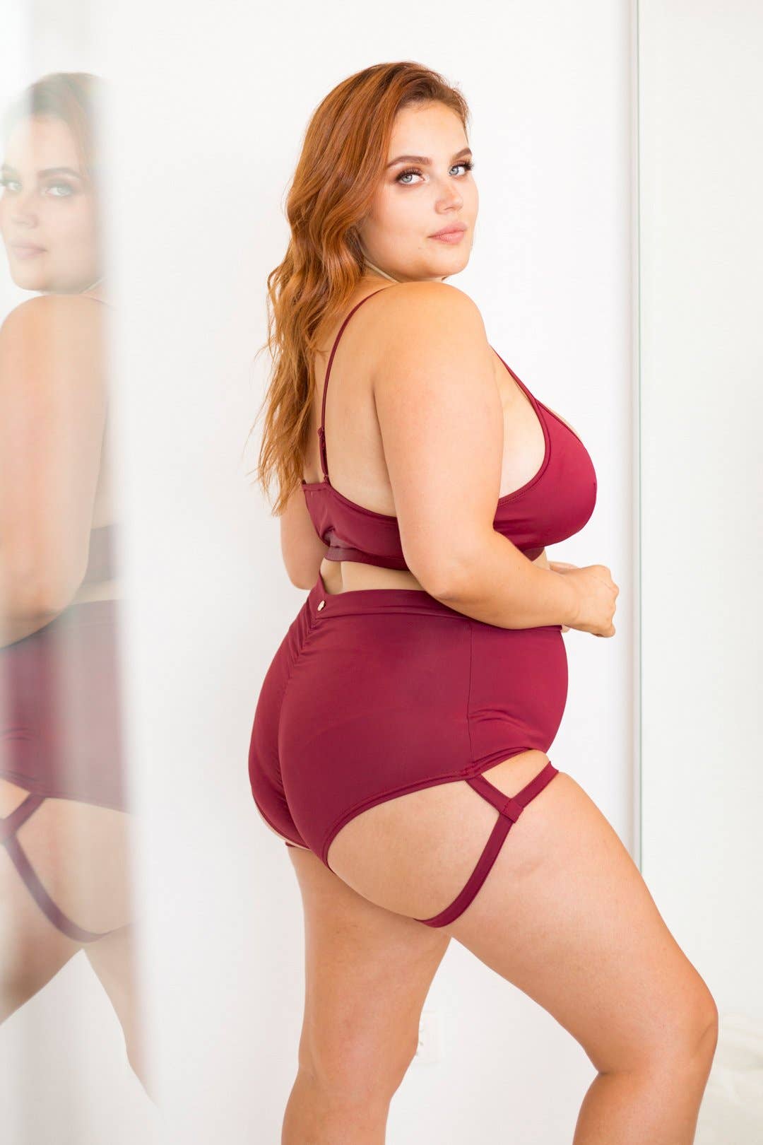 Lunalae – Engroshandel Undertøj - Dame – Lure You shorts med højtaljet scrunch og garter-stropper19